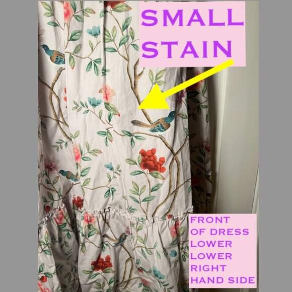 HILL HOUSE LIMITED EDITION DIANE HILL FLORAL CHINOISERIE LOUISA NAP DRESS MIDI - Picture 7 of 13